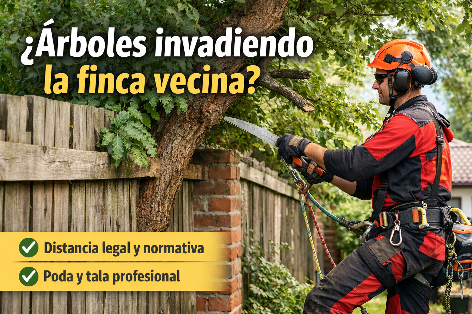 Cuidado profesional de árboles en propiedad